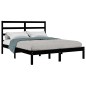 vidaXL Massivholzbett Schwarz 120x190 cm vidaXL Massivholzbett Schwarz 120x190 cm
