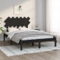 vidaXL Massivholzbett Schwarz 120x200 cm vidaXL Massivholzbett Schwarz 120x200 cm