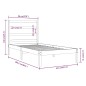 vidaXL Massivholzbett Grau Kiefer 90x200 cm vidaXL Massivholzbett Grau Kiefer 90x200 cm