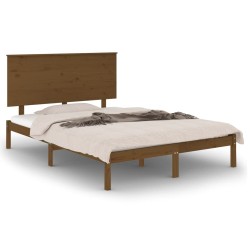 vidaXL Massivholzbett Honigbraun Kiefer 140x200 cm