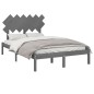 vidaXL Massivholzbett Grau 135x190 cm vidaXL Massivholzbett Grau 135x190 cm