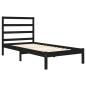 vidaXL Massivholzbett Schwarz 75x190 cm vidaXL Massivholzbett Schwarz 75x190 cm