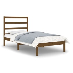 vidaXL Massivholzbett Honigbraun 75x190 cm