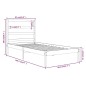 vidaXL Massivholzbett Honigbraun 75x190 cm vidaXL Massivholzbett Honigbraun 75x190 cm