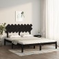 vidaXL Massivholzbett Schwarz 160x200 cm vidaXL Massivholzbett Schwarz 160x200 cm