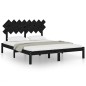 vidaXL Massivholzbett Schwarz 160x200 cm vidaXL Massivholzbett Schwarz 160x200 cm