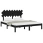 vidaXL Massivholzbett Schwarz 160x200 cm vidaXL Massivholzbett Schwarz 160x200 cm