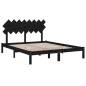 vidaXL Massivholzbett Schwarz 160x200 cm vidaXL Massivholzbett Schwarz 160x200 cm
