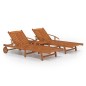 vidaXL 2-tlg. Sonnenliegen-Set mit Tisch Massivholz Akazie vidaXL 2-tlg. Sonnenliegen-Set mit Tisch Massivholz Akazie