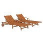 vidaXL 2-tlg. Sonnenliegen-Set mit Tisch Massivholz Akazie vidaXL 2-tlg. Sonnenliegen-Set mit Tisch Massivholz Akazie