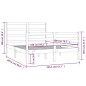 vidaXL Massivholzbett Grau Kiefer 150x200 cm vidaXL Massivholzbett Grau Kiefer 150x200 cm