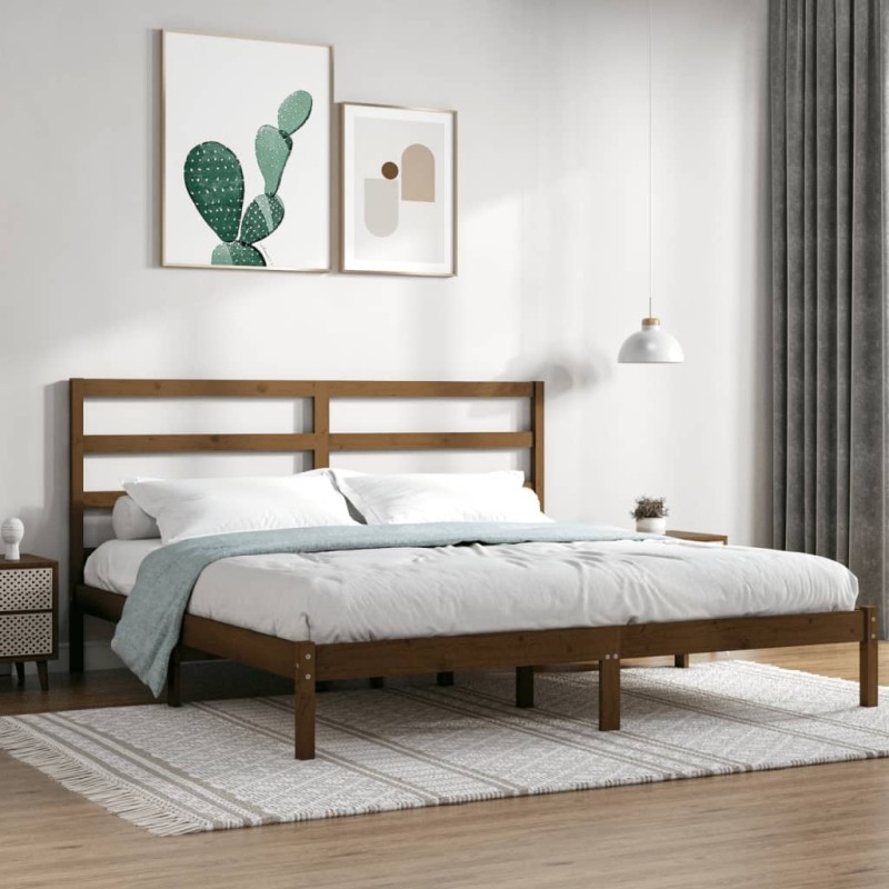 vidaXL Massivholzbett Honigbraun 180x200 cm vidaXL Massivholzbett Honigbraun 180x200 cm