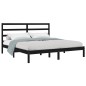vidaXL Massivholzbett Schwarz Kiefer 200x200 cm vidaXL Massivholzbett Schwarz Kiefer 200x200 cm