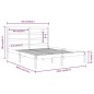 vidaXL Massivholzbett Honigbraun 120x190 cm vidaXL Massivholzbett Honigbraun 120x190 cm