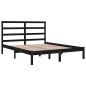 vidaXL Massivholzbett Schwarz Kiefer 140x190 cm vidaXL Massivholzbett Schwarz Kiefer 140x190 cm