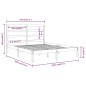 vidaXL Massivholzbett Schwarz Kiefer 140x190 cm vidaXL Massivholzbett Schwarz Kiefer 140x190 cm
