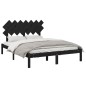 vidaXL Massivholzbett Schwarz 140x200 cm vidaXL Massivholzbett Schwarz 140x200 cm