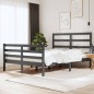 vidaXL Massivholzbett Grau Kiefer 135x190 cm vidaXL Massivholzbett Grau Kiefer 135x190 cm