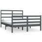 vidaXL Massivholzbett Grau Kiefer 135x190 cm vidaXL Massivholzbett Grau Kiefer 135x190 cm
