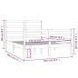 vidaXL Massivholzbett Grau Kiefer 135x190 cm vidaXL Massivholzbett Grau Kiefer 135x190 cm