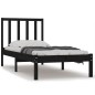 vidaXL Massivholzbett Schwarz Kiefer 100x200 cm vidaXL Massivholzbett Schwarz Kiefer 100x200 cm