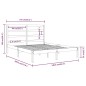 vidaXL Massivholzbett Honigbraun 135x190 cm vidaXL Massivholzbett Honigbraun 135x190 cm