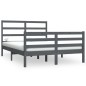 vidaXL Massivholzbett Grau Kiefer 140x190 cm vidaXL Massivholzbett Grau Kiefer 140x190 cm