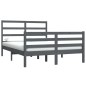 vidaXL Massivholzbett Grau Kiefer 140x190 cm vidaXL Massivholzbett Grau Kiefer 140x190 cm