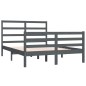 vidaXL Massivholzbett Grau Kiefer 140x190 cm vidaXL Massivholzbett Grau Kiefer 140x190 cm