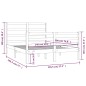 vidaXL Massivholzbett Grau Kiefer 140x190 cm vidaXL Massivholzbett Grau Kiefer 140x190 cm