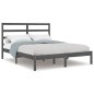 vidaXL Massivholzbett Grau 150x200 cm vidaXL Massivholzbett Grau 150x200 cm