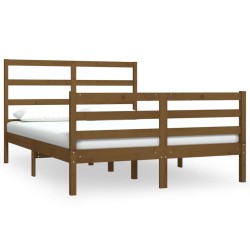 vidaXL Massivholzbett Honigbraun Kiefer 120x190 cm