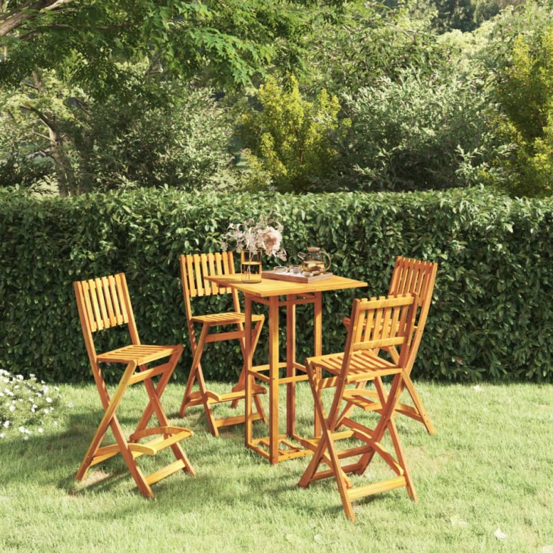 vidaXL 5-tlg. Gartenbar-Set Massivholz Akazie vidaXL 5-tlg. Gartenbar-Set Massivholz Akazie