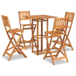vidaXL 5-tlg. Gartenbar-Set Massivholz Akazie 