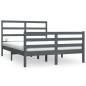 vidaXL Massivholzbett Grau Kiefer 120x190 cm vidaXL Massivholzbett Grau Kiefer 120x190 cm