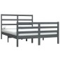 vidaXL Massivholzbett Grau Kiefer 120x190 cm vidaXL Massivholzbett Grau Kiefer 120x190 cm
