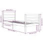 vidaXL Massivholzbett Schwarz Kiefer 90x200 cm vidaXL Massivholzbett Schwarz Kiefer 90x200 cm