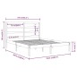 vidaXL Massivholzbett Honigbraun 150x200 cm vidaXL Massivholzbett Honigbraun 150x200 cm