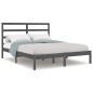 vidaXL Massivholzbett Grau 120x190 cm vidaXL Massivholzbett Grau 120x190 cm