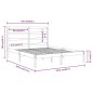 vidaXL Massivholzbett Grau 120x190 cm vidaXL Massivholzbett Grau 120x190 cm