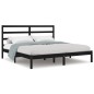 vidaXL Massivholzbett Schwarz 180x200 cm vidaXL Massivholzbett Schwarz 180x200 cm
