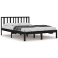 vidaXL Massivholzbett Schwarz Kiefer 120x190 cm vidaXL Massivholzbett Schwarz Kiefer 120x190 cm