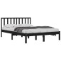 vidaXL Massivholzbett Schwarz Kiefer 120x190 cm vidaXL Massivholzbett Schwarz Kiefer 120x190 cm