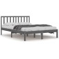 vidaXL Massivholzbett Grau Kiefer 200x200 cm vidaXL Massivholzbett Grau Kiefer 200x200 cm