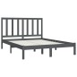 vidaXL Massivholzbett Grau Kiefer 135x190 cm vidaXL Massivholzbett Grau Kiefer 135x190 cm