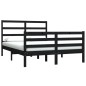 vidaXL Massivholzbett Schwarz Kiefer 150x200 cm vidaXL Massivholzbett Schwarz Kiefer 150x200 cm
