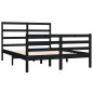 vidaXL Massivholzbett Schwarz Kiefer 150x200 cm vidaXL Massivholzbett Schwarz Kiefer 150x200 cm