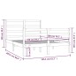 vidaXL Massivholzbett Schwarz Kiefer 150x200 cm vidaXL Massivholzbett Schwarz Kiefer 150x200 cm
