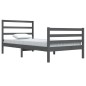 vidaXL Massivholzbett Grau Kiefer 100x200 cm vidaXL Massivholzbett Grau Kiefer 100x200 cm