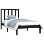 vidaXL Massivholzbett Schwarz Kiefer 90x190 cm vidaXL Massivholzbett Schwarz Kiefer 90x190 cm